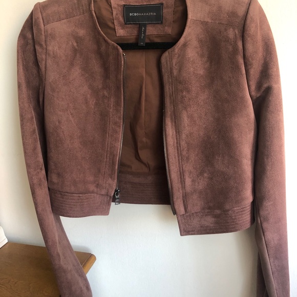 BCBG Max Azria MaxAzria faux suede jacket brown - Picture 4 of 5